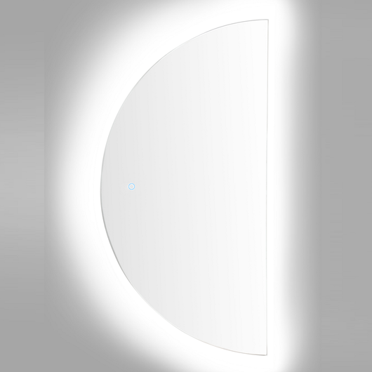 Specchio LED sospeso 50 x 100 cm semicircolare moderno contemporaneo per il bagno Vanity montato a parete per il trucco in camera da letto