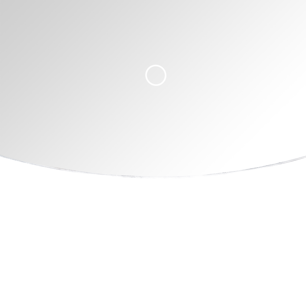 Specchio LED sospeso 50 x 100 cm semicircolare moderno contemporaneo per il bagno Vanity montato a parete per il trucco in camera da letto