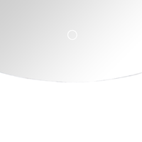 Specchio LED sospeso 50 x 100 cm semicircolare moderno contemporaneo per il bagno Vanity montato a parete per il trucco in camera da letto