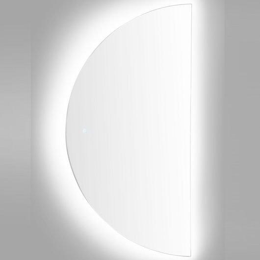 Specchio LED sospeso 60 x 120 cm semicircolare moderno contemporaneo per il bagno Vanity montato a parete per il trucco in camera da letto