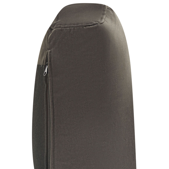 Divano a 3 posti imbottito in velluto grigio grafite con schienale imbottito e braccioli stile moderno