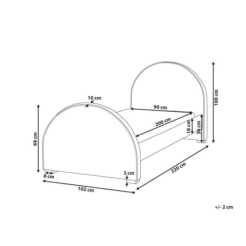 Letto moderno in velluto grigio con base a doghe grigio 90 x 200 cm Camera da letto Bambini Camera Moderna Tradizionale