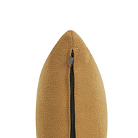 Chaise longue Destra in poliestere giallo con cuscino e gambe metallo da salotto