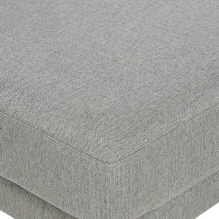 Divano a 3 posti Grigio chiaro in tessuto poliestere imbottito Divano con poggiapiedi ottomano Cuscini supplementari