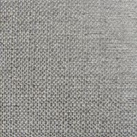 Ottomana poggiapiedi in tessuto poliestere grigio chiaro imbottito quadrato elemento di divano moderno minimalista