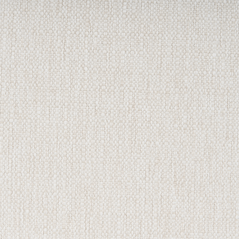 Ottomana poggiapiedi in tessuto poliestere bianco sporco imbottito quadrato elemento di divano moderno minimalista