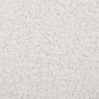 Sedia da scrivania girevole in tessuto boucle regolabile in altezza con schienale imbottito Bianco moderna industriale girevole con rotelle