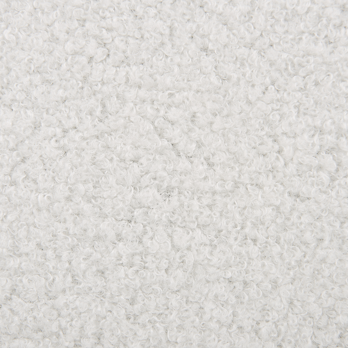 Sedia da scrivania girevole in tessuto boucle regolabile in altezza con schienale imbottito Bianco moderna industriale girevole con rotelle