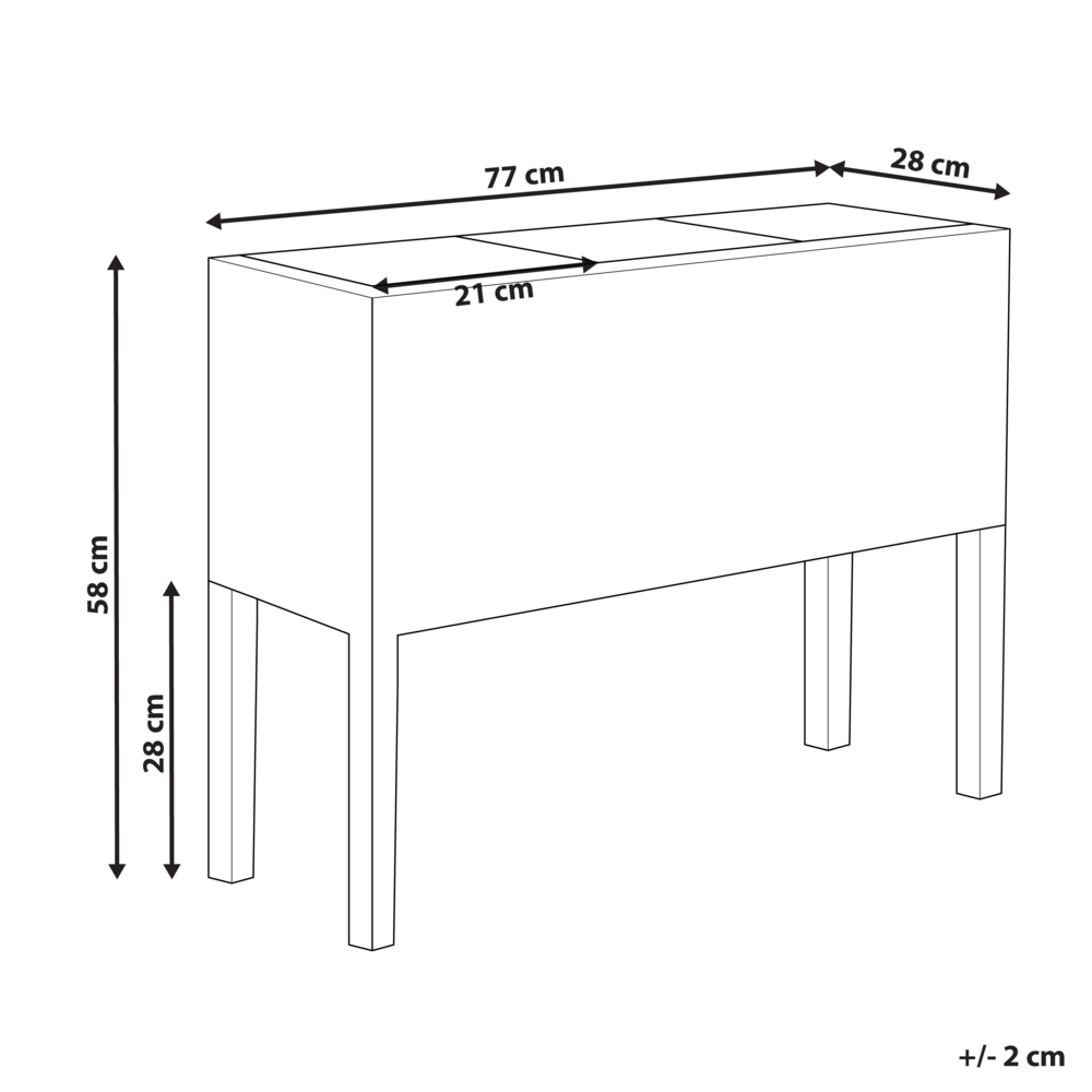 Fioriera da giardino in finto rattan marrone con 3 inserti per interni e per esterni