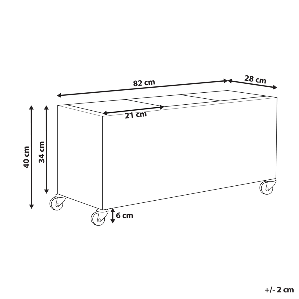 Vaso per piante su ruote in finto PE Rattan nero con 3 inserti interni ed esterni