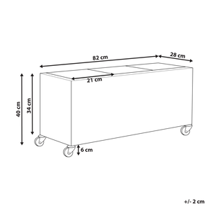 Vaso per piante su ruote in finto PE Rattan nero con 3 inserti interni ed esterni
