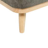 Divano angolare Verde Scuro velluto a coste con base in legno 3 posti a sinistra Divano retrò Soggiorno