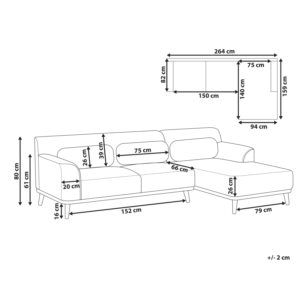 Divano angolare Verde Scuro velluto a coste con base in legno 3 posti a sinistra Divano retrò Soggiorno