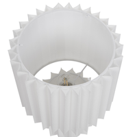 Lampada da comodino Base in lino bianco Paralume a tamburo in tessuto 40 cm Stile moderno Soggiorno Camera da letto