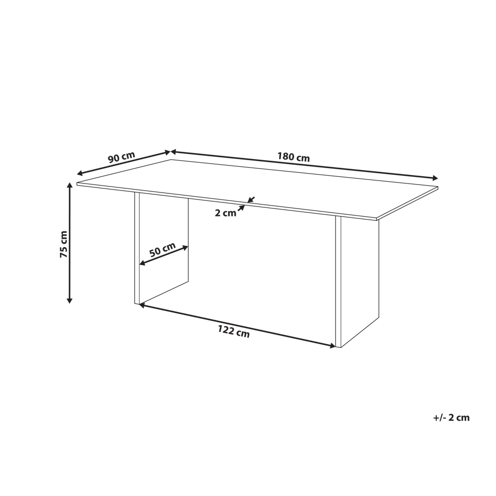 Tavolo da pranzo in legno di frassino naturale MDF Rubber Wood 180 x 90 cm Gambe in legno Finitura naturale