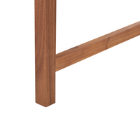 Panca da giardino 3 posti con doghe classiche certificate in legno d'acacia e cuscino rosso mattone 180 cm design elegante impermeabile