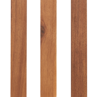 Panca da giardino 3 posti con doghe classiche certificate in legno d'acacia e cuscino rosso mattone 180 cm design elegante impermeabile