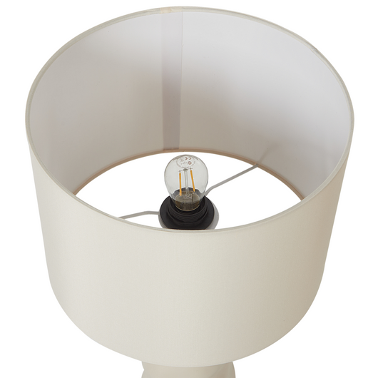 Lampada da tavolo in ceramica con paralume a tamburo beige Beige stile moderno soggiorno camera da letto