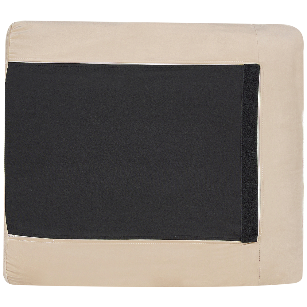 Poltrona moderna in velluto Beige con gambe nere Stile Retrò Moderno