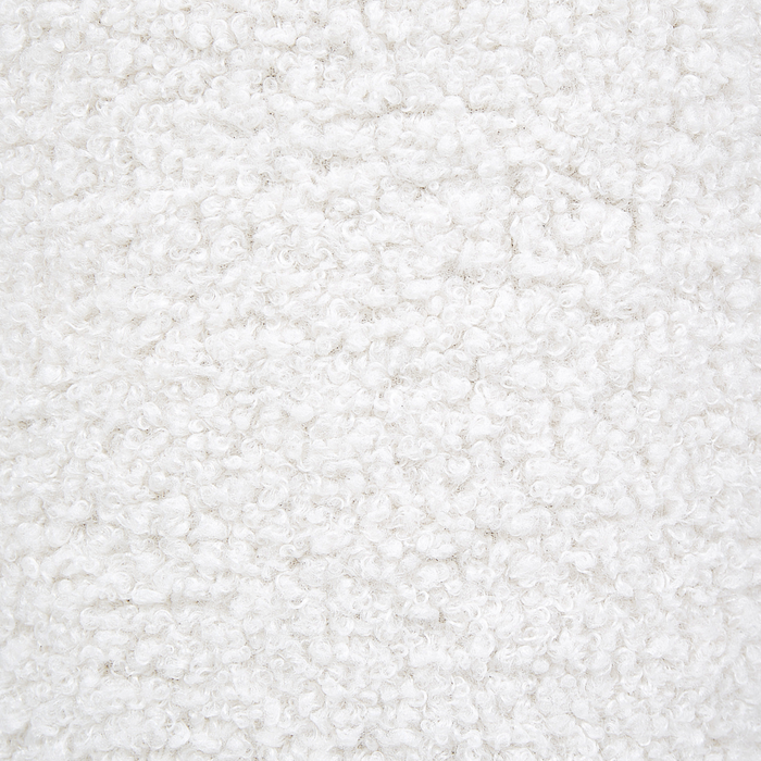 Pouf Bianco Boucle Rotondo 40 x 40 x 45 cm Poggiapiedi Tappezzeria Fungo A Forma di Soggiorno Moderno Mobili Camera Da Letto
