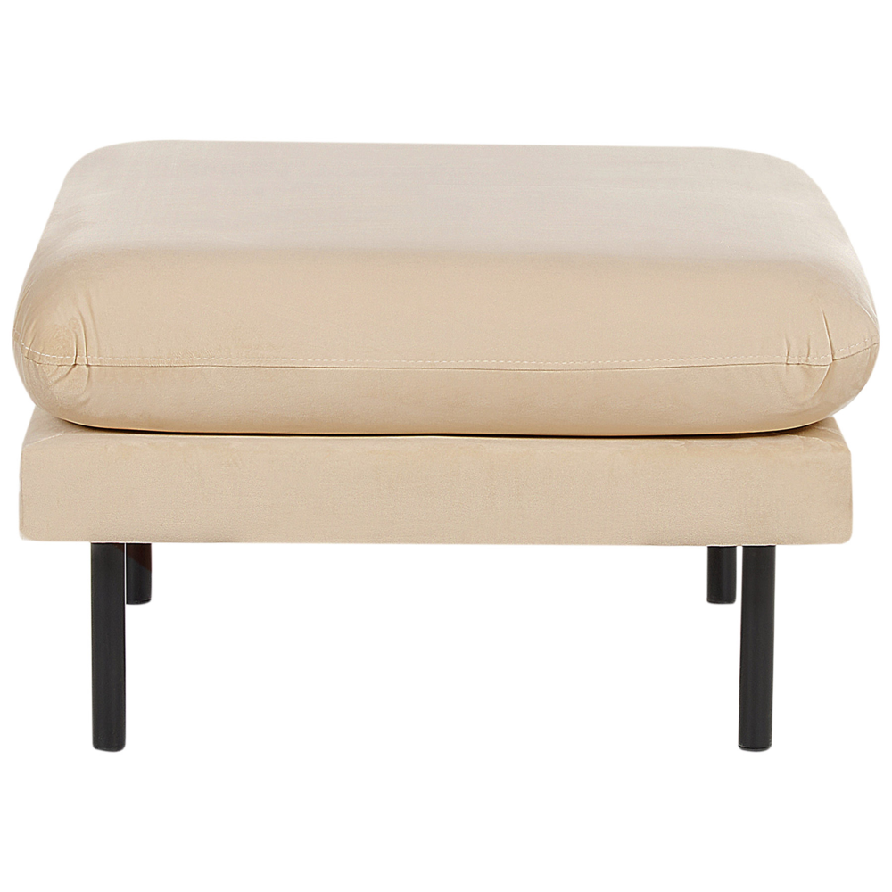 Set da soggiorno in velluto beige 5 posti Gambe Nere Stile Retrò Moderno