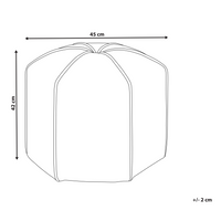 Pouf poggiapiedi moderno rotondo in tessuto di lino Beige soggiorno camera da letto