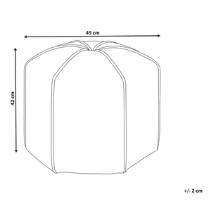 Pouf poggiapiedi moderno rotondo in tessuto di lino Beige soggiorno camera da letto