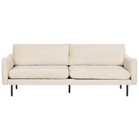 Divano moderno in velluto beige chiaro a 3 posti con Gambe nere Stile Retrò Moderno