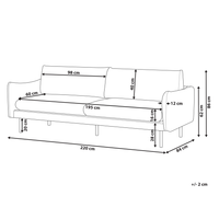 Divano moderno in velluto beige chiaro a 3 posti con Gambe nere Stile Retrò Moderno