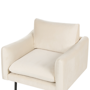 Set da salotto in velluto beige chiaro 4 posti Stile Retrò Moderno