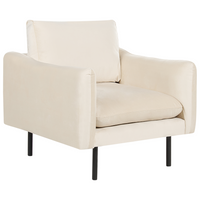 Set da soggiorno in velluto beige chiaro 5 posti Gambe Nere Stile Retrò Moderno