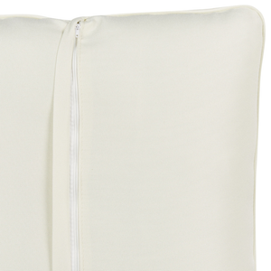 Divano 3 posti imbottito in velluto bianco sporco con sedile e schienale imbottiti con gambe in legno