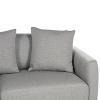 Divano a 3 posti Grigio chiaro in tessuto poliestere imbottito Divano Cuscini supplementari