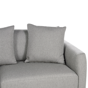 Divano a 3 posti Grigio chiaro in tessuto poliestere imbottito Divano Cuscini supplementari