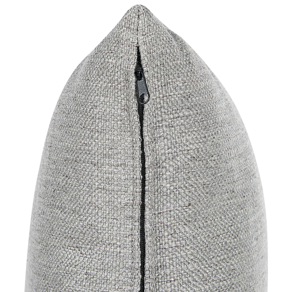 Divano a 3 posti Grigio chiaro in tessuto poliestere imbottito Divano Cuscini supplementari