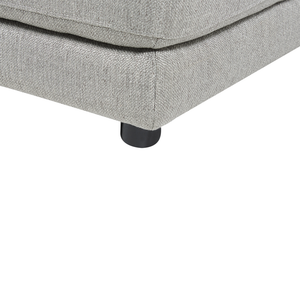 Divano a 3 posti Grigio chiaro in tessuto poliestere imbottito Divano Cuscini supplementari