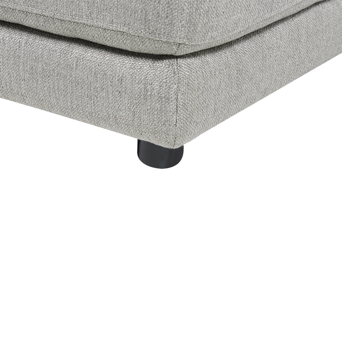 Divano a 3 posti Grigio chiaro in tessuto poliestere imbottito Divano Cuscini supplementari