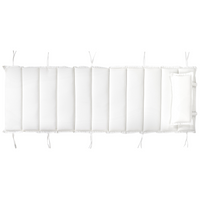 Cuscino per Lettino in Tessuto bianco con Cuscino per Testa 180 x 60 cm cuscino sdraio esterno