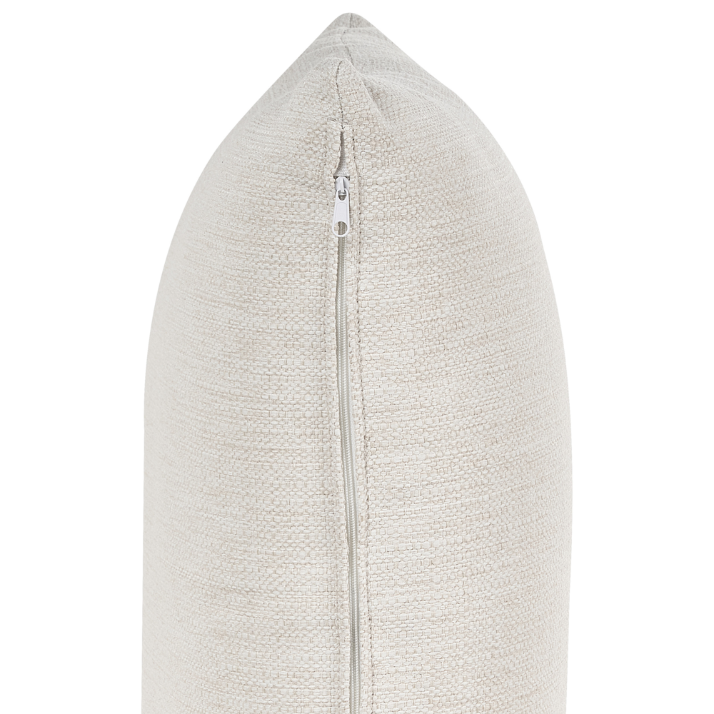 Divano a 3 posti Bianco Sporco in tessuto poliestere imbottito Divano Cuscini supplementari