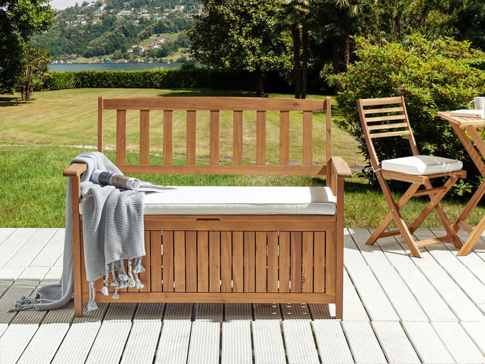 Cuscino per panca da giardino grigio chiaro 108 x 45 cm resistenti ai raggi UV giardino balcone terrazza esterno
