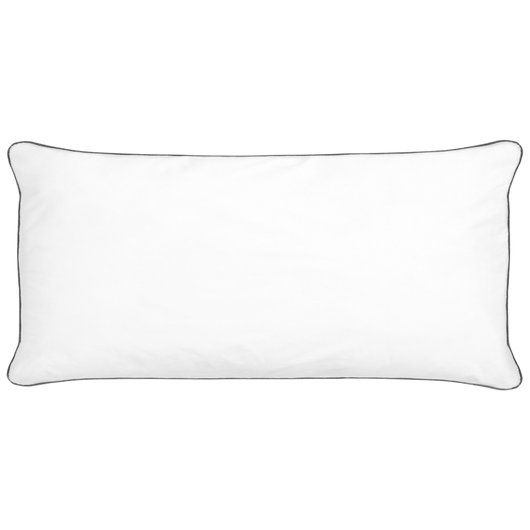 Set di 2 guanciali in cotone di Japara bianco imbottitura in microfibra di cotone 40 x 80 cm alto profilo design tradizionale