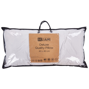 Set di 2 guanciali in cotone di Japara bianco imbottitura in microfibra di cotone 40 x 80 cm alto profilo design tradizionale