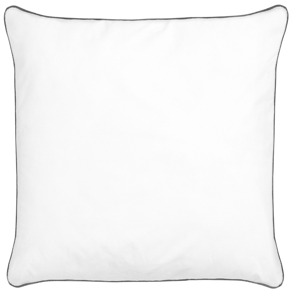 Set di 2 guanciali in cotone di Japara bianco imbottitura in microfibra di cotone 80 x 80 cm alto profilo design tradizionale