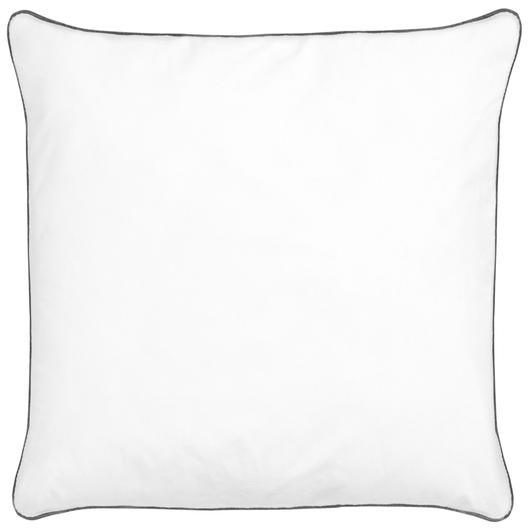 Set di 2 guanciali in cotone di Japara bianco imbottitura in microfibra di cotone 80 x 80 cm alto profilo design tradizionale