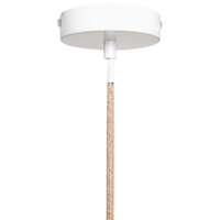 Lampada a sospensione a nappe Corda di carta bianca intrecciata a mano con frange in stile boemo Luce