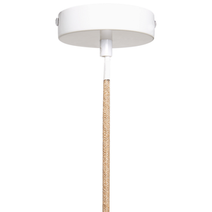 Lampada a sospensione a nappe Corda di carta bianca intrecciata a mano con frange in stile boemo Luce