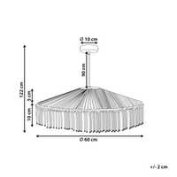 Lampada a sospensione a nappe Corda di carta bianca intrecciata a mano con frange in stile boemo Luce