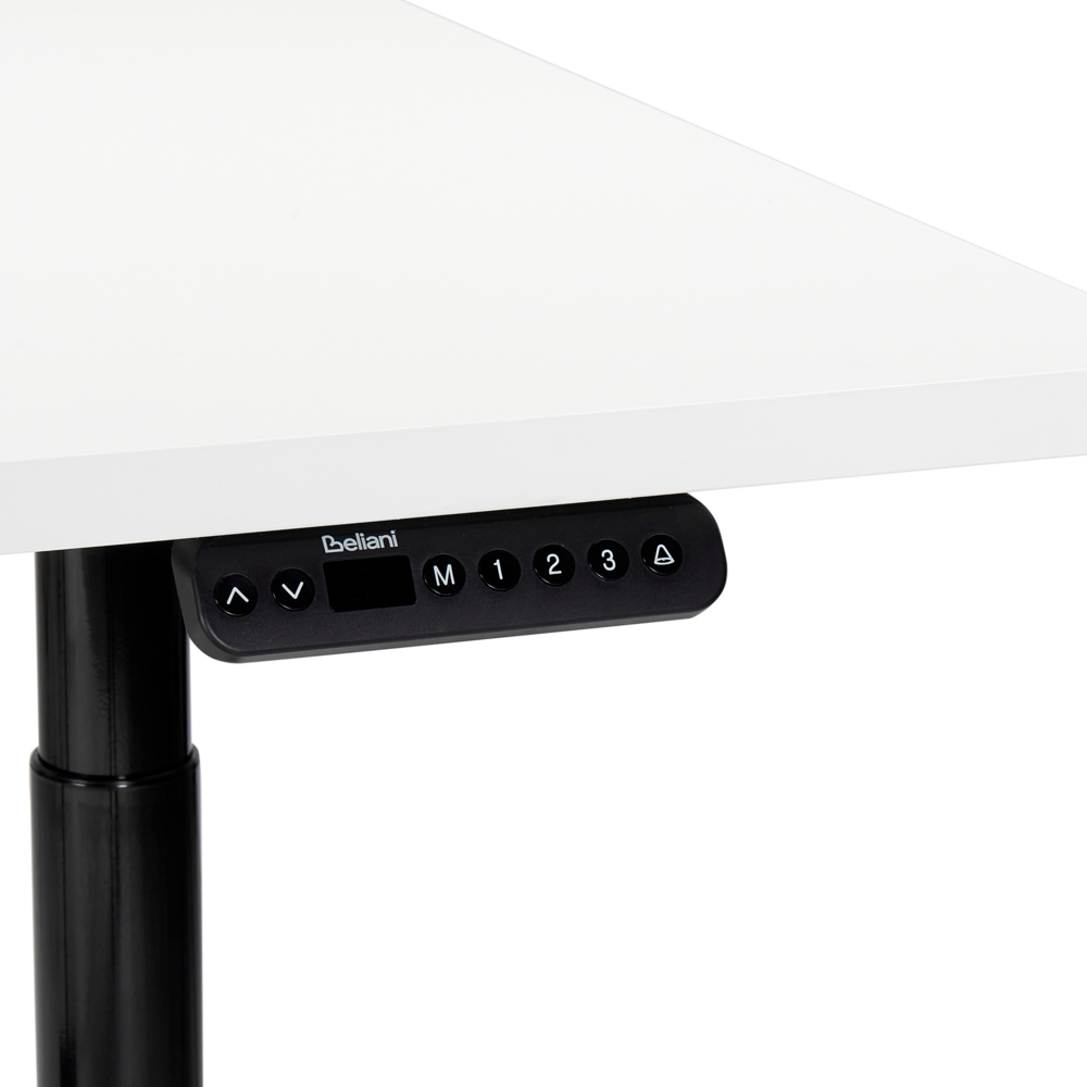 Scrivania regolabile in altezza elettricamente nero e bianco 180 x 80 cm Struttura in acciaio verniciato a polvere