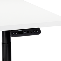 Scrivania regolabile in altezza elettricamente nero e bianco 180 x 80 cm Struttura in acciaio verniciato a polvere