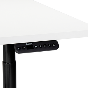 Scrivania regolabile in altezza elettricamente nero e bianco 180 x 80 cm Struttura in acciaio verniciato a polvere